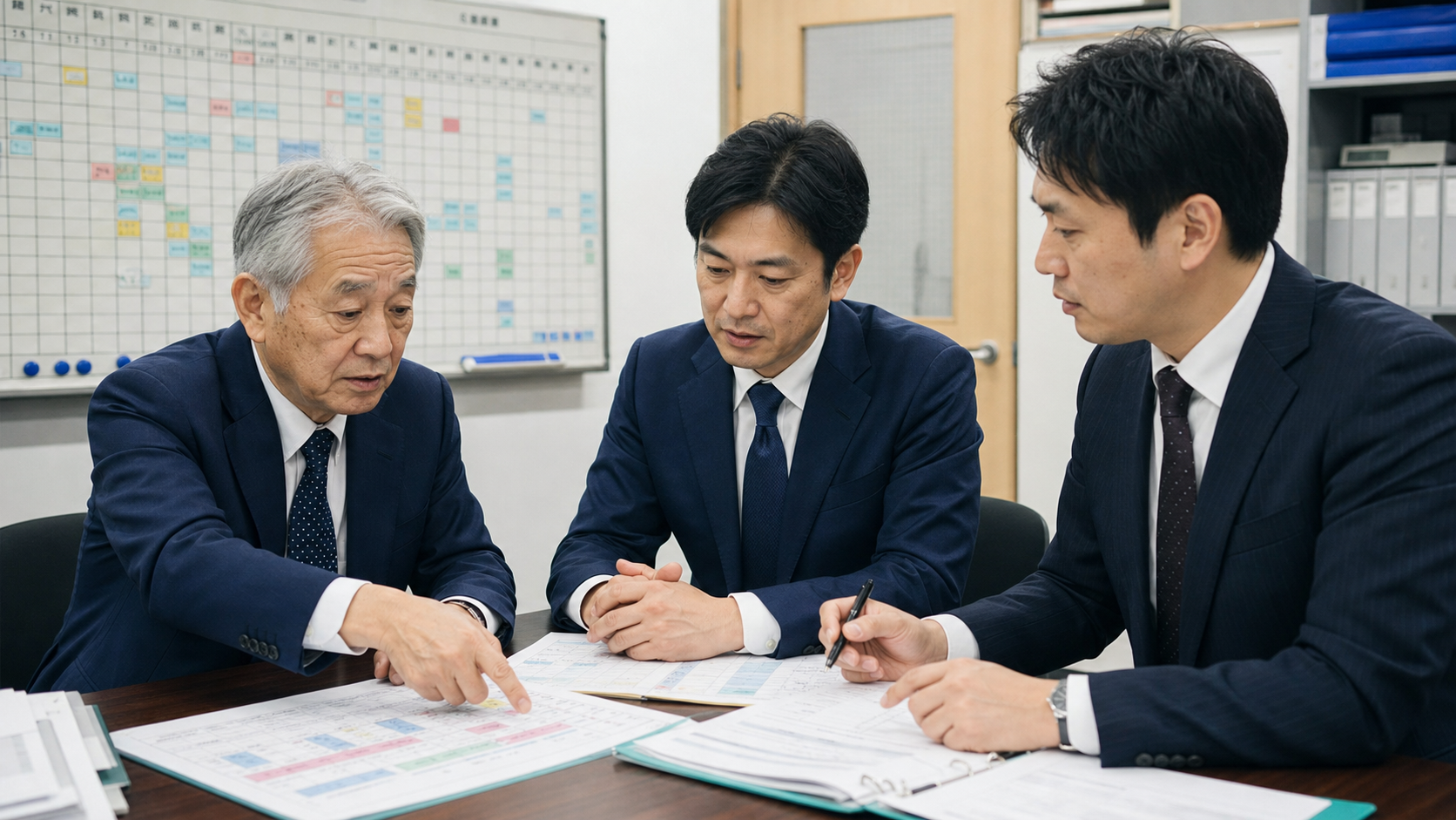 施設警備会社のM&Aで警備配置表と教育記録を確認する関係者